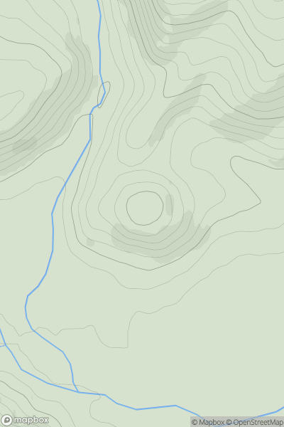 Thumbnail image for Foel [Bala to Welshpool] showing contour plot for surrounding peak
